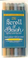 Scroll & Brush 6 natural colours 